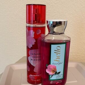 2 Piece Set Bath and Body Works Fragrance Mist and Shower Gel